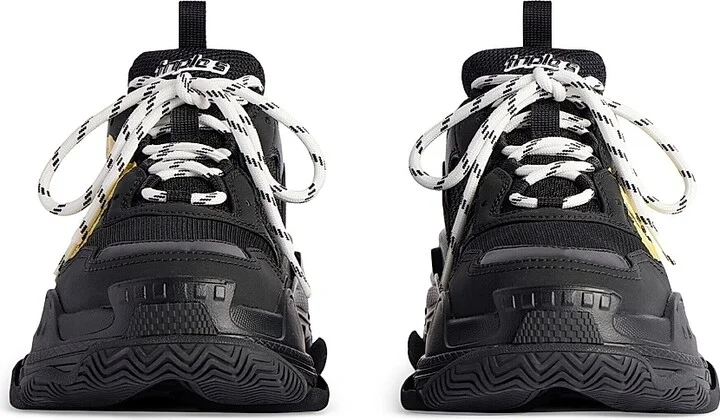Men's Triple S Tape Type Sneakers - Black - Size 7 - Image 4