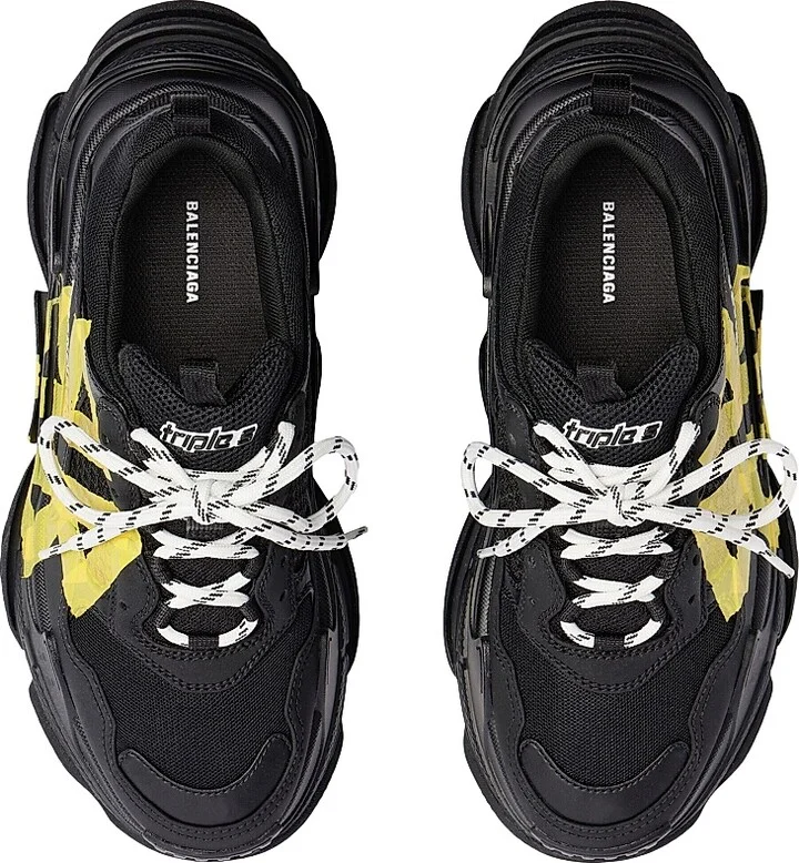 Men's Triple S Tape Type Sneakers - Black - Size 7 - Image 5