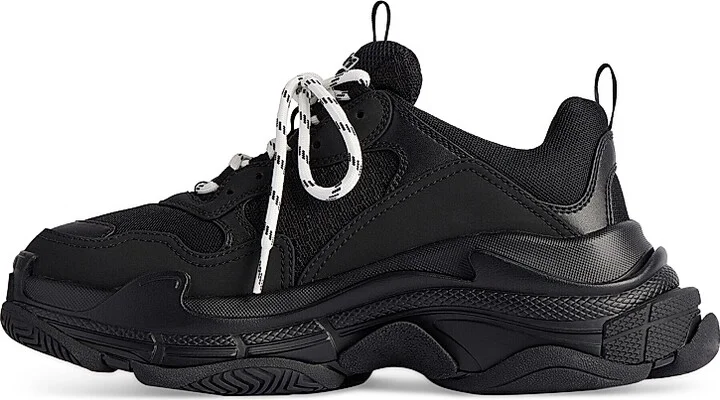Men's Triple S Tape Type Sneakers - Black - Size 7 - Image 7