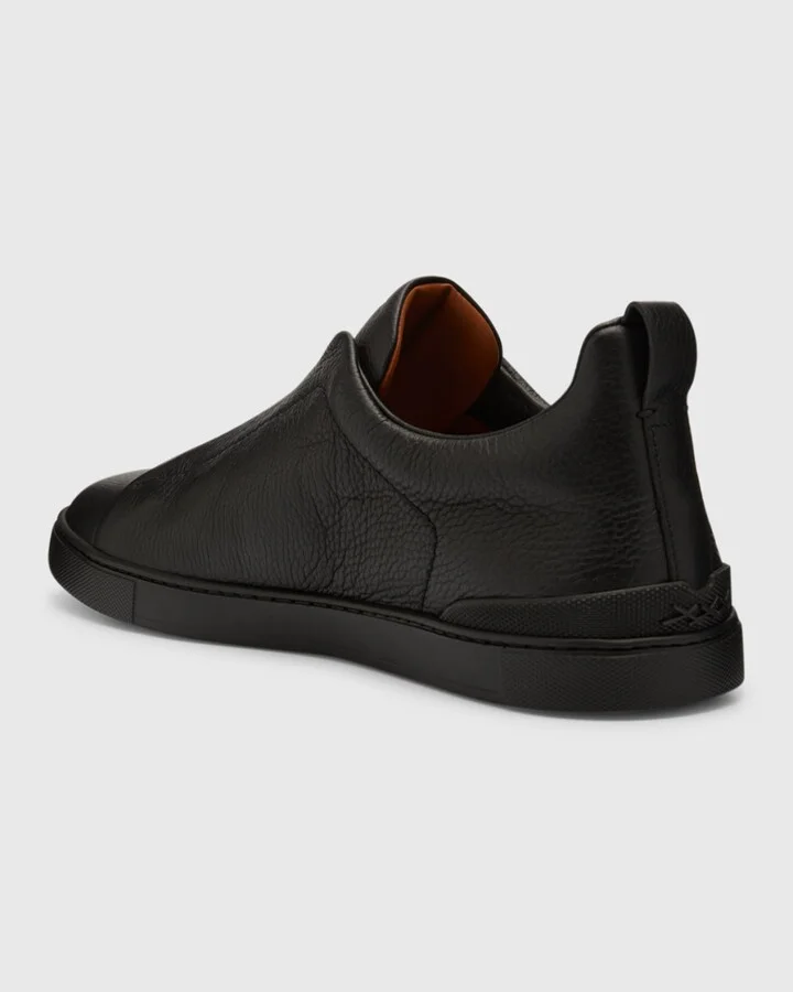 Men's Triple Stitch Deerskin Leather Sneakers - Image 5