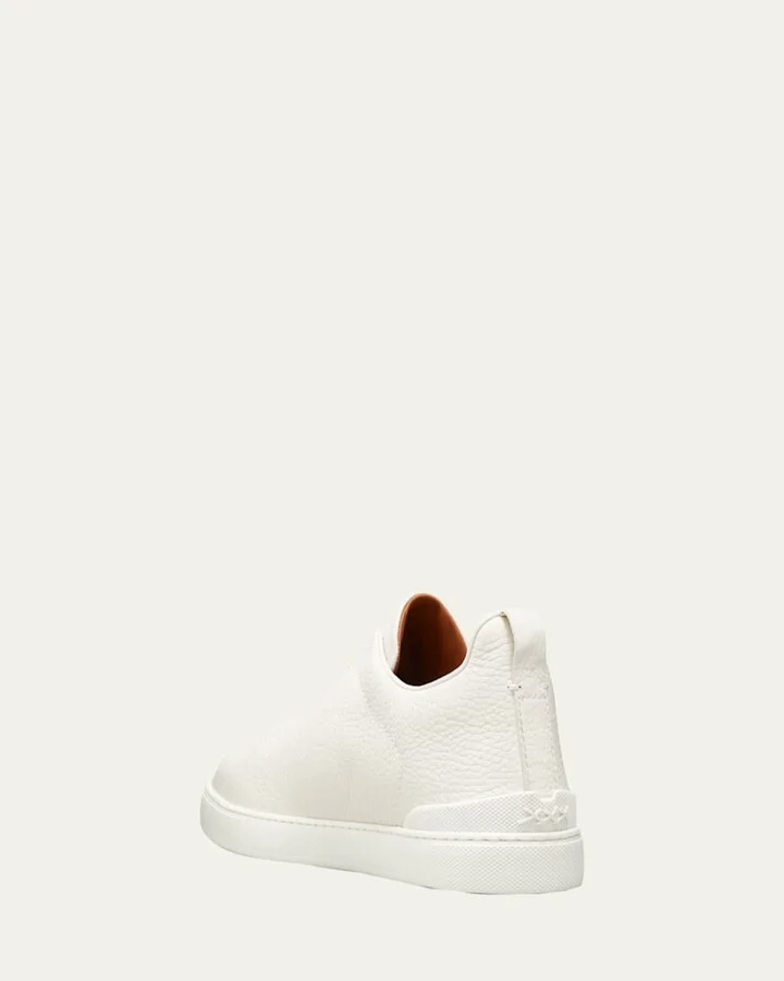 Men's Triple Stitch Deerskin Leather Sneakers - Image 6