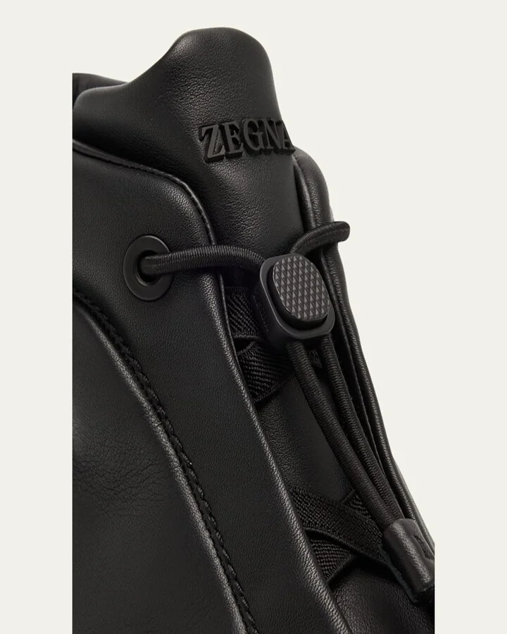 Men's Triple Stitch Leather High-Top Sneakers - Image 3
