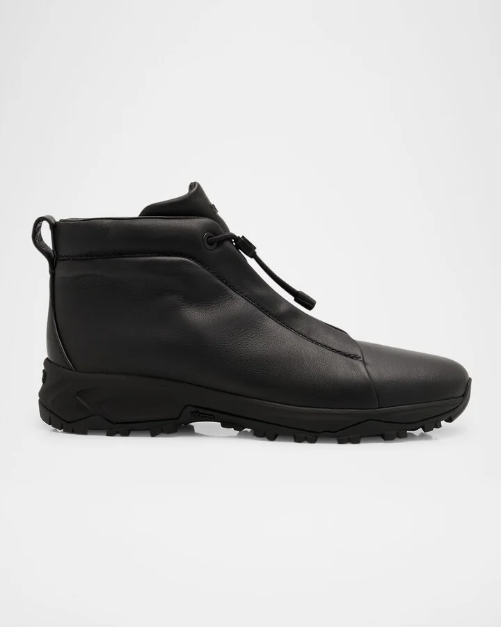 Men's Triple Stitch Leather High-Top Sneakers