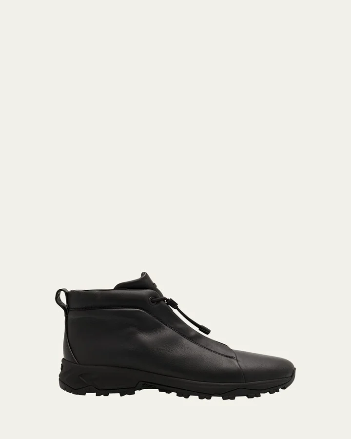 Men's Triple Stitch Leather High-Top Sneakers