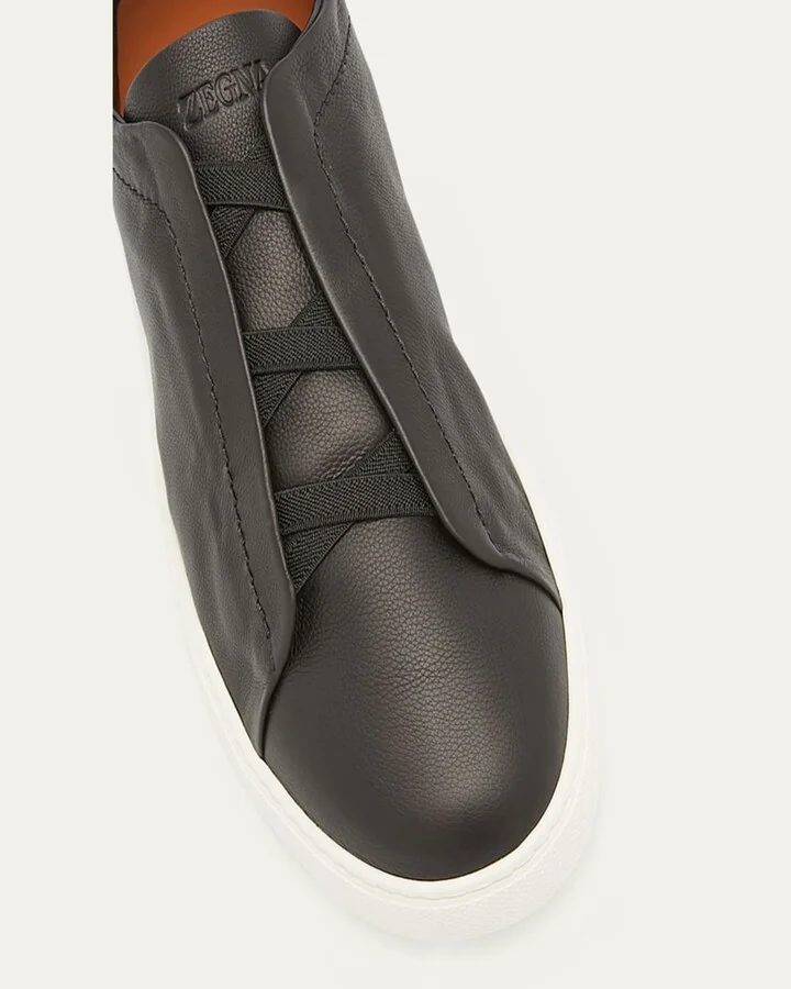 Men's Triple Stitch SECONDSKIN Leather Slip-On Sneakers - Image 5
