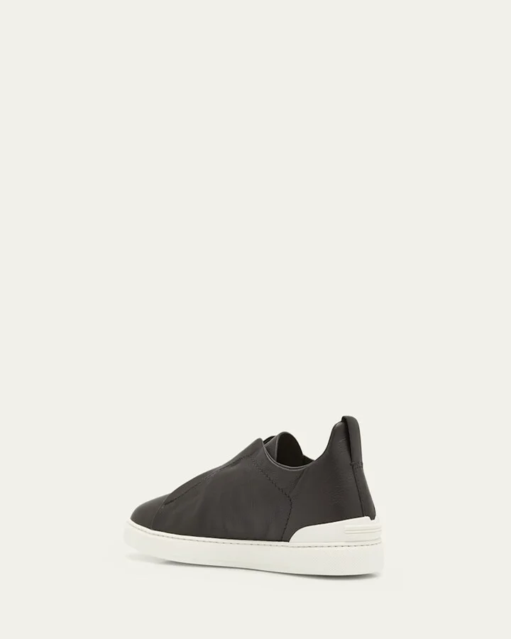 Men's Triple Stitch SECONDSKIN Leather Slip-On Sneakers - Image 6
