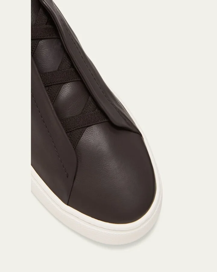 Men's Triple Stitch SECONDSKIN Leather Slip-On Sneakers - Image 3