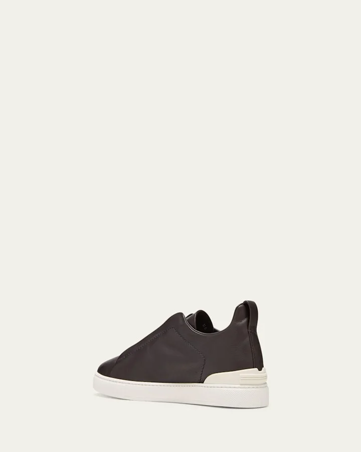 Men's Triple Stitch SECONDSKIN Leather Slip-On Sneakers - Image 4