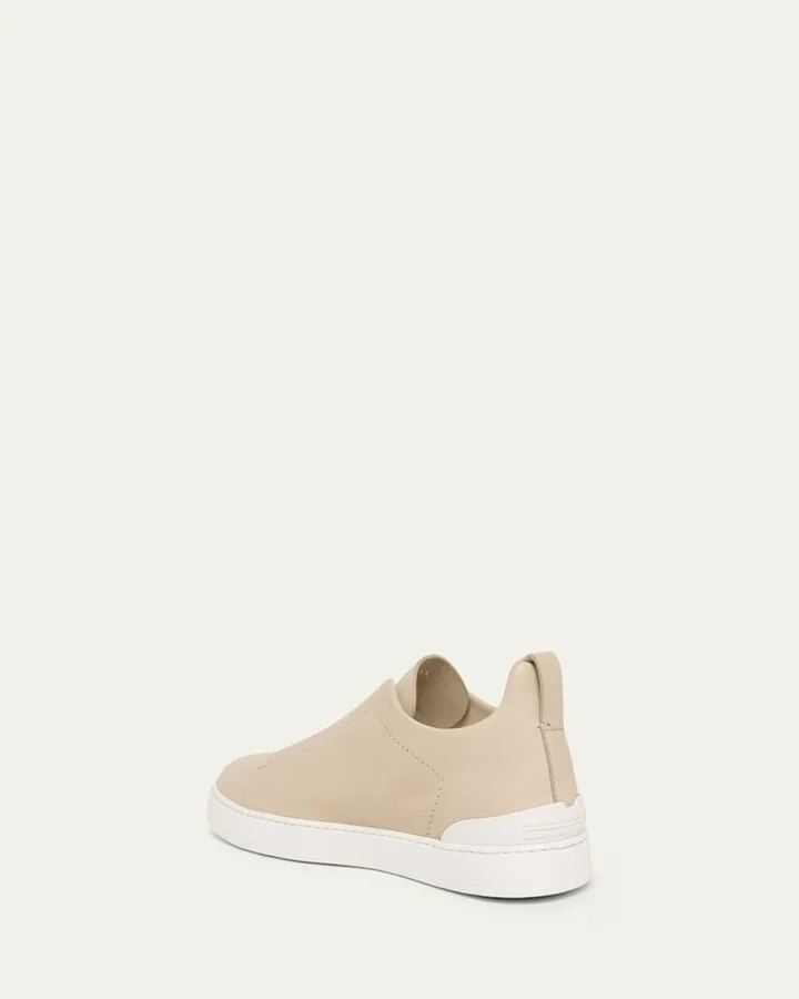 Men's Triple Stitch SECONDSKIN Leather Slip-On Sneakers - Image 6
