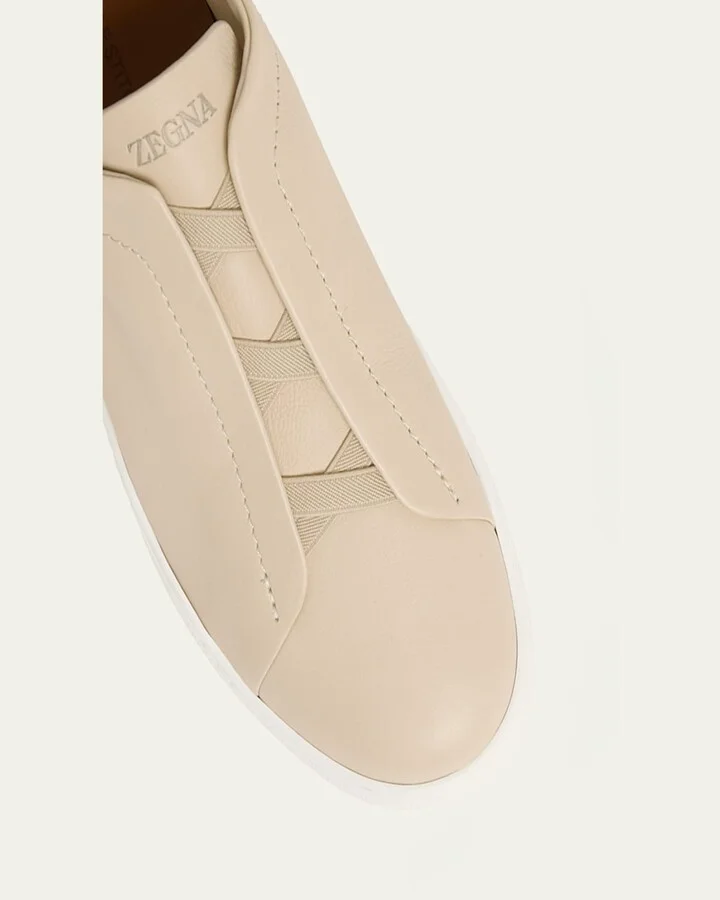 Men's Triple Stitch SECONDSKIN Leather Slip-On Sneakers - Image 7