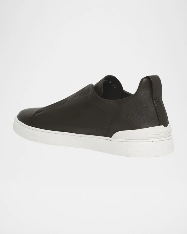 Men's Triple Stitch SECONDSKIN Leather Slip-On Sneakers - Image 6