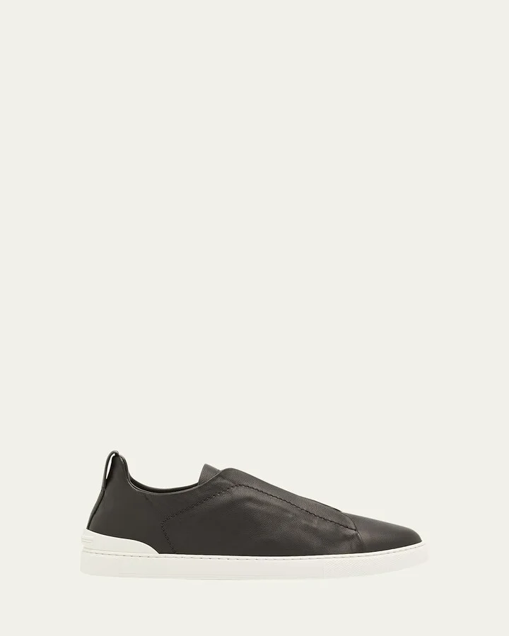 Men's Triple Stitch SECONDSKIN Leather Slip-On Sneakers