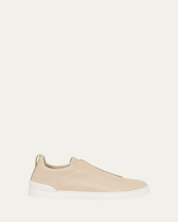 Men's Triple Stitch SECONDSKIN Leather Slip-On Sneakers