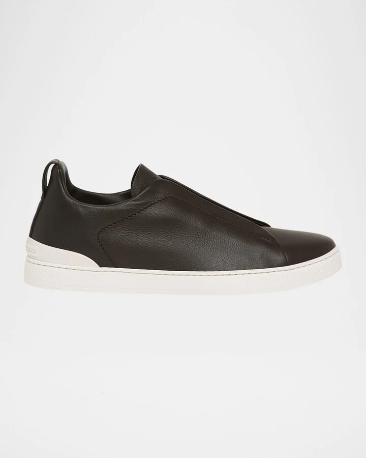 Men's Triple Stitch SECONDSKIN Leather Slip-On Sneakers