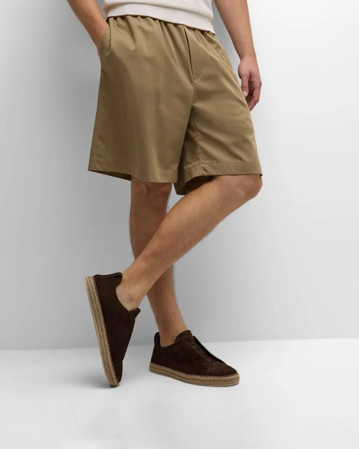 Men's Triple Stitch Suede Espadrille Sneakers - Image 5