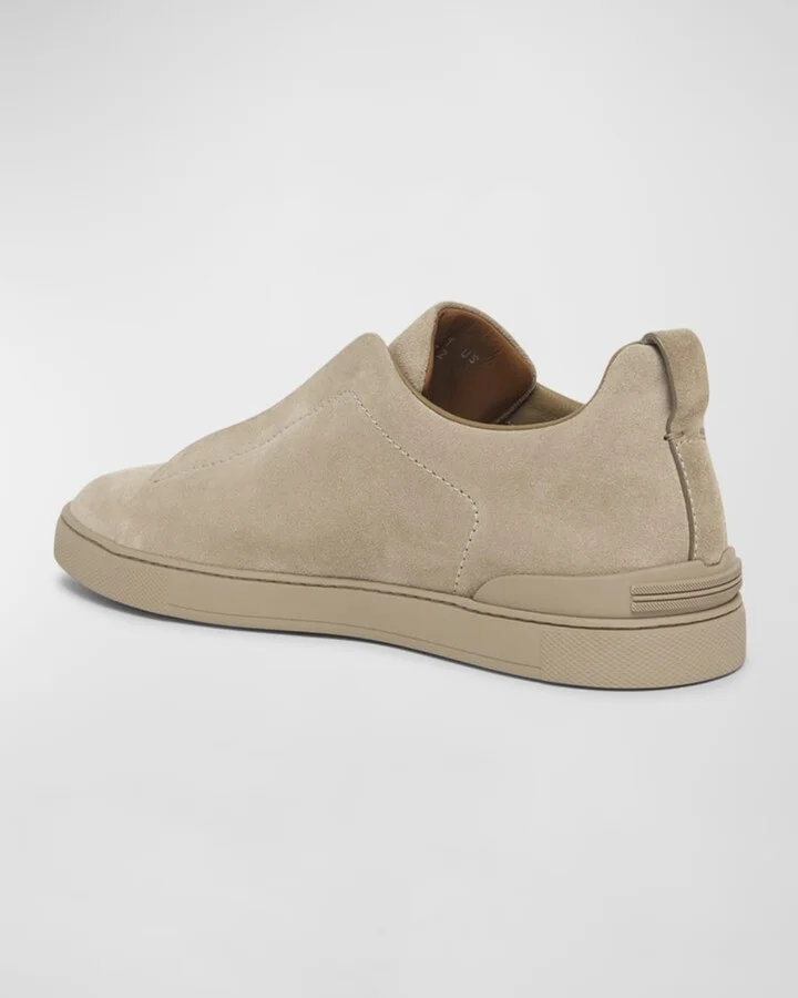 Men's Triple Stitch Suede Low-Top Sneakers - Image 2
