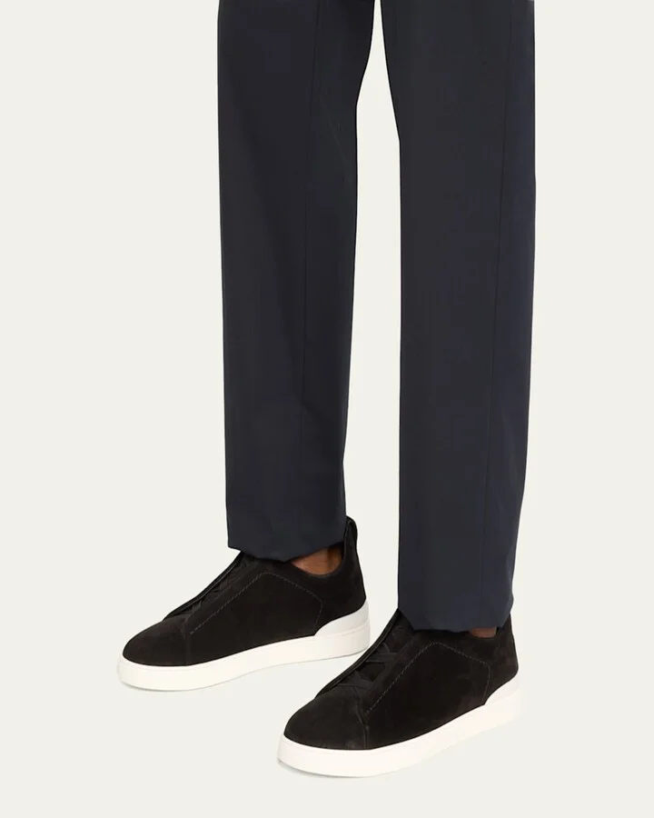 Men's Triple Stitch Suede Sneakers - Image 4