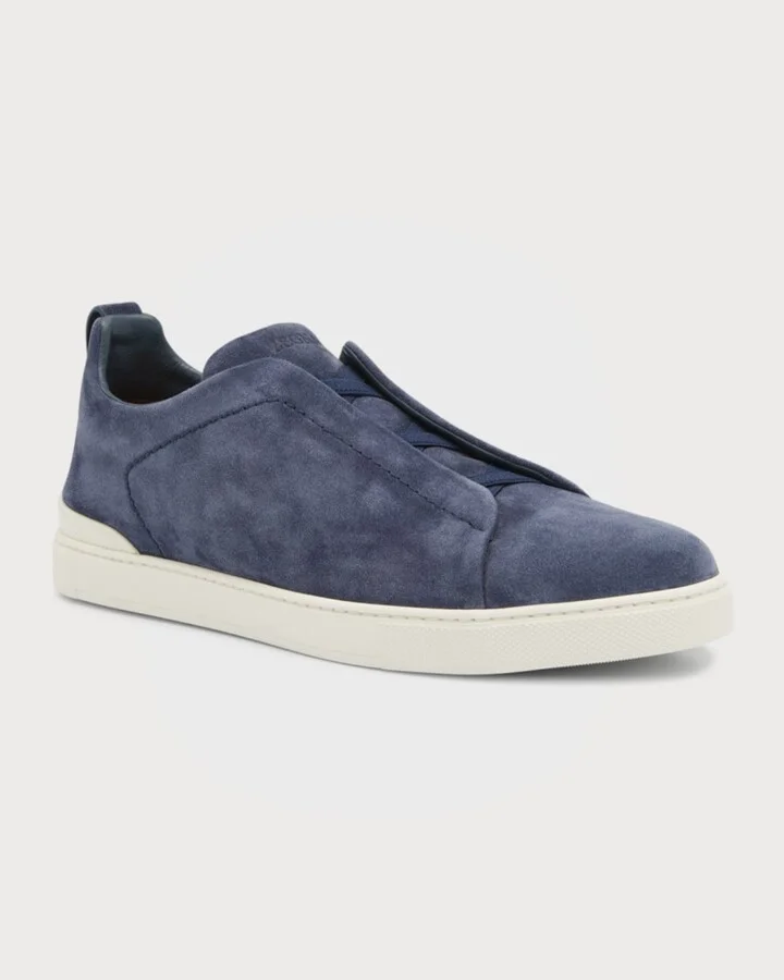 Men's Triple Stitch Suede Sneakers - Image 6