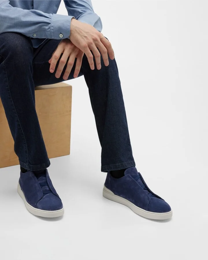 Men's Triple Stitch Suede Sneakers - Image 7