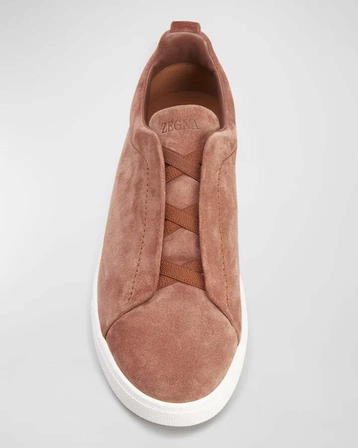 Men's Triple Stitch Suede Sneakers - Image 2