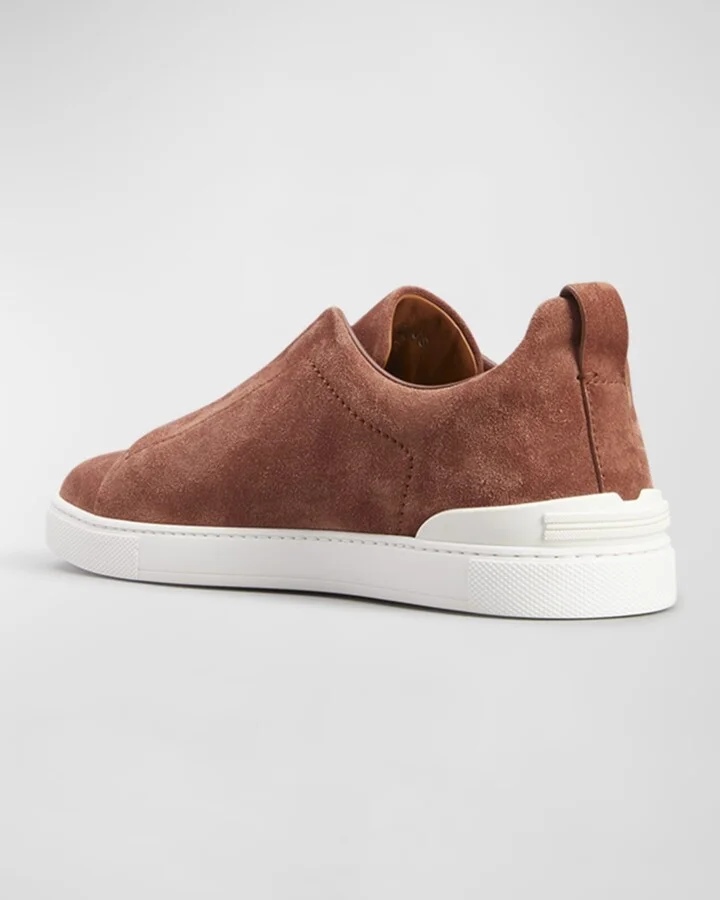Men's Triple Stitch Suede Sneakers - Image 4