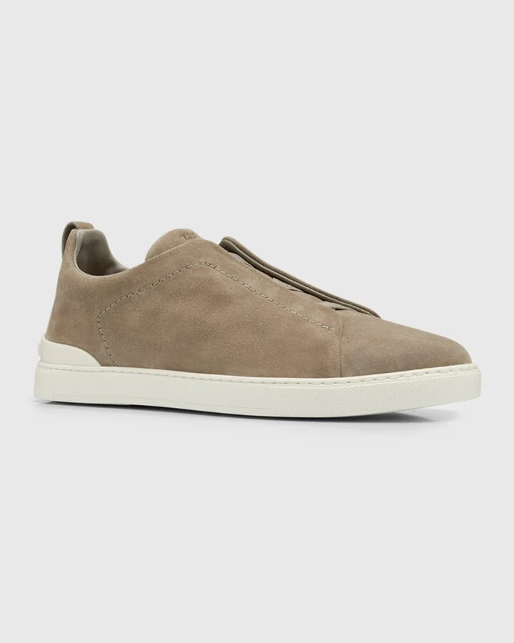 Men's Triple Stitch™ Slip-On Suede Low-Top Sneakers - Image 2