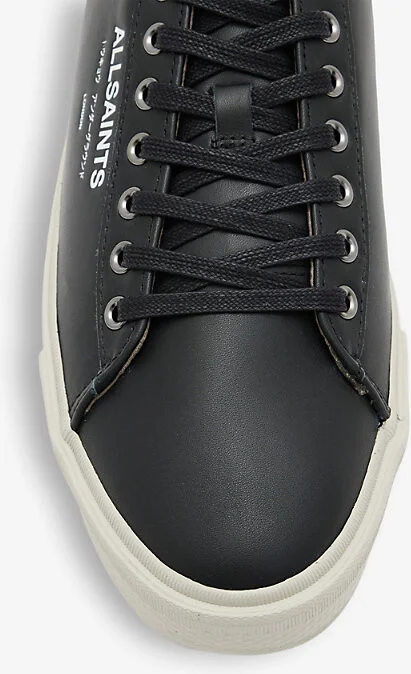 Mens Triple White Underground Logo-Print Leather Low-Top Trainers Eur 43 / 9 Uk Men - Image 3