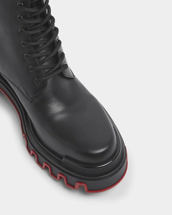 Men's Trott Dune Lugged Leather Combat Boots - Image 2
