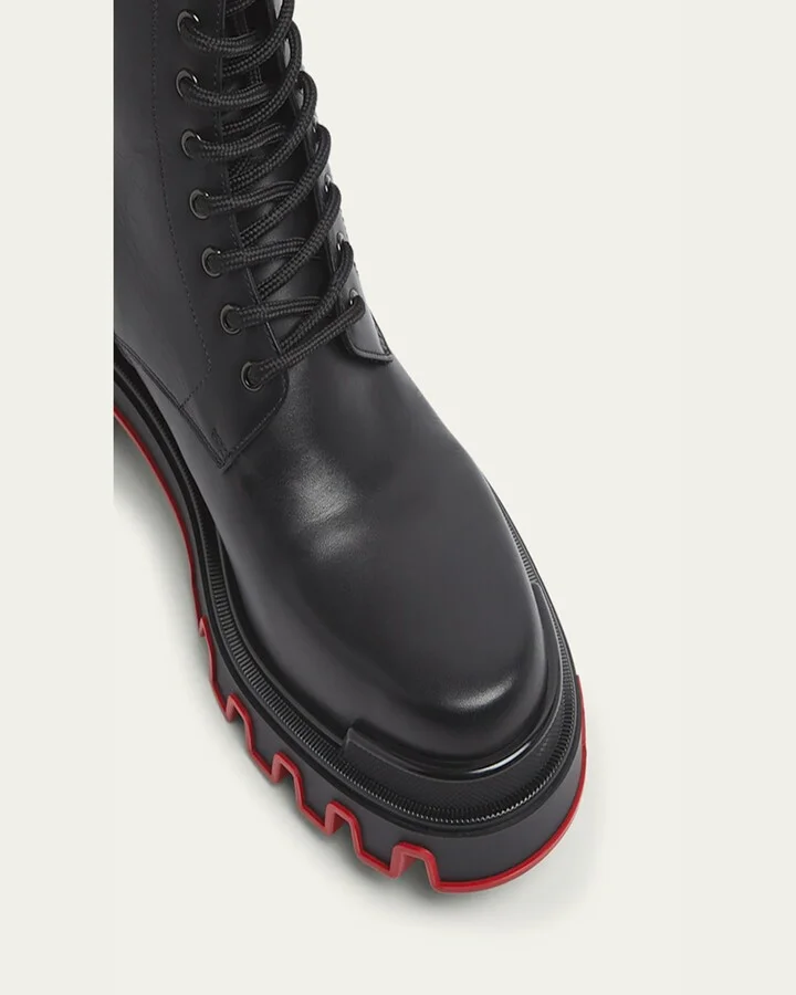 Men's Trott Dune Lugged Leather Combat Boots - Image 4