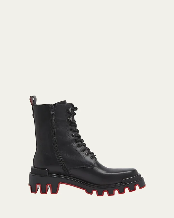 Men's Trott Dune Lugged Leather Combat Boots