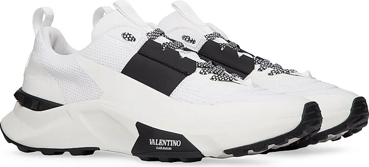 Men's True Act Low Top Sneakers in Mesh and Rubberized Fabric - Black - Size 9 - Image 7