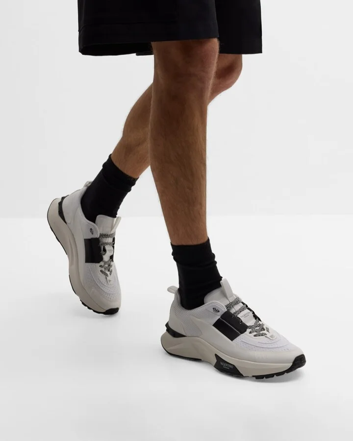 Men's True Act Mesh and Leather Runner Sneakers - Image 2