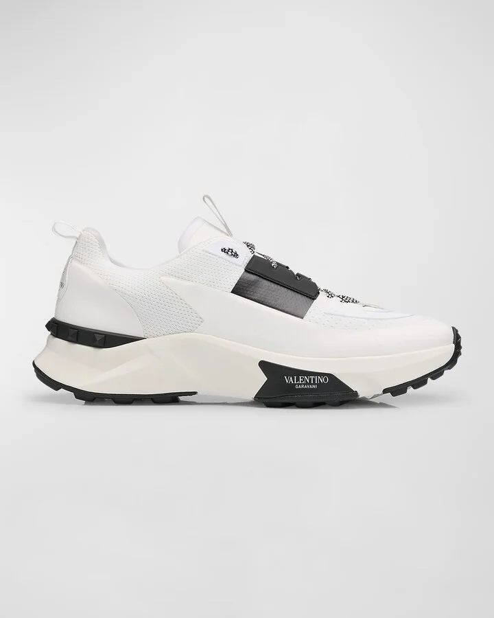 Men's True Act Mesh and Leather Runner Sneakers