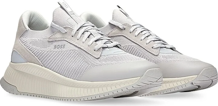 Men's TTNM EVO Trainer Sneakers with Knitted Uppers - Light Gray - Size 8 - Image 2