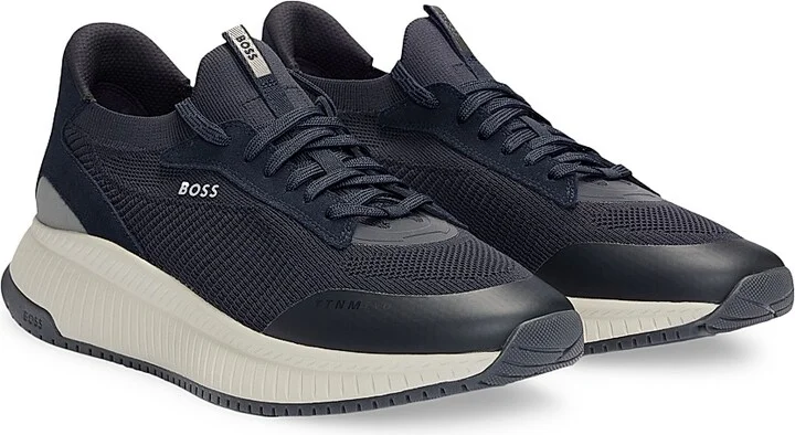 Men's TTNM EVO Trainer Sneakers with Knitted Uppers - Light Gray - Size 8 - Image 11
