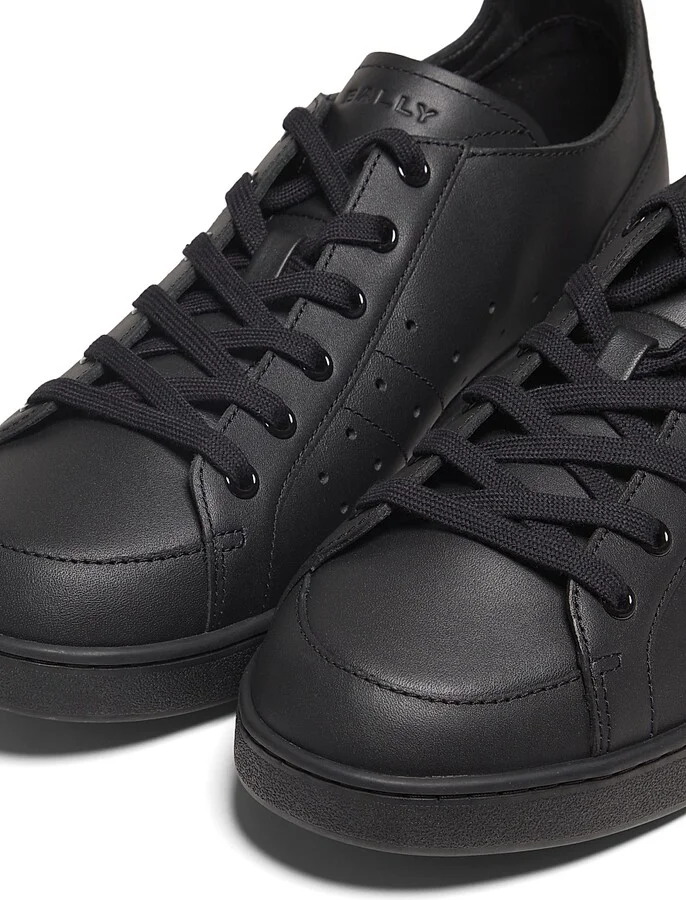 Men's Turyn Low-Top Leather Sneakers - Black - Size 11 - Image 2