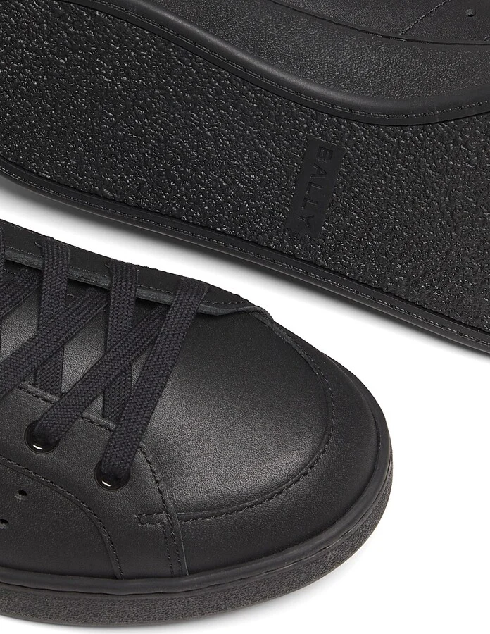 Men's Turyn Low-Top Leather Sneakers - Black - Size 11 - Image 5