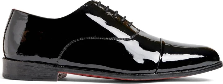 Men's Tuxedo Cap-Toe Oxford Patent Leather Dress Shoe - Image 2