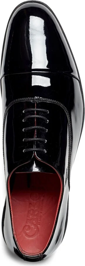 Men's Tuxedo Cap-Toe Oxford Patent Leather Dress Shoe - Image 4