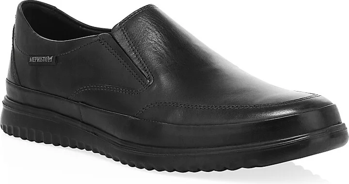 Men's Twain Slip-On Leather Sneakers - Black - Size 8.5 - Image 2