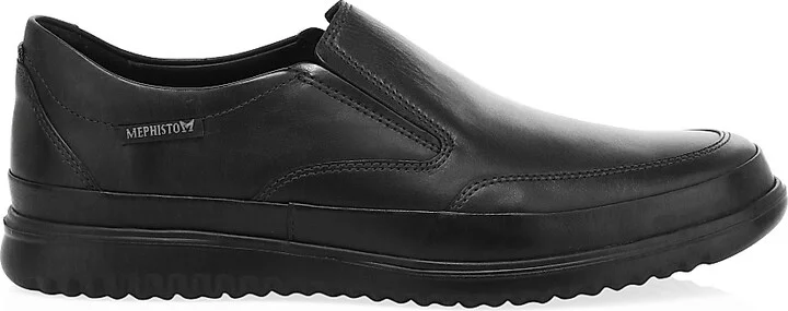 Men's Twain Slip-On Leather Sneakers - Black - Size 8.5