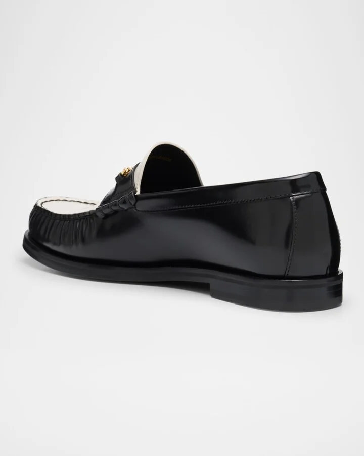 Men's Two-Tone Leather MA Chain Bit Loafers - Image 4