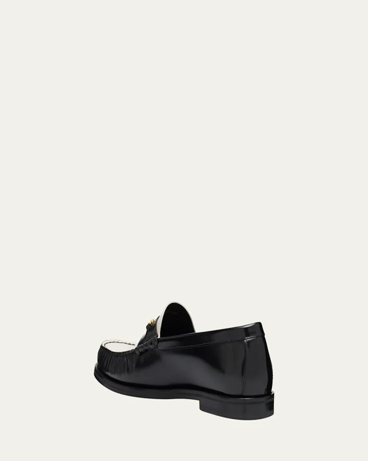 Men's Two-Tone Leather MA Chain Bit Loafers - Image 11