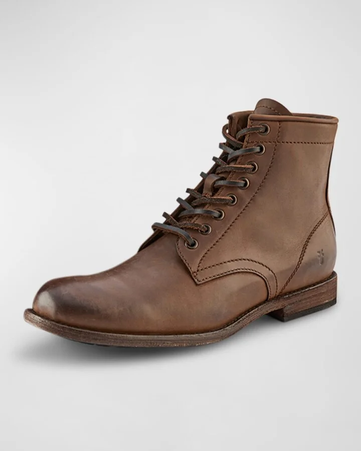 Men's Tyler Leather Lace-Up Boots - Image 4