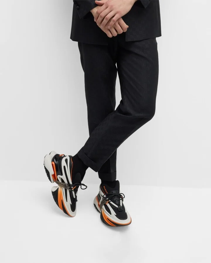 Men's Unicorn Neoprene and Leather Low-Top Sneakers - Image 7