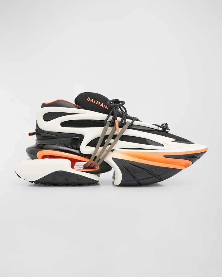 Men's Unicorn Neoprene and Leather Low-Top Sneakers