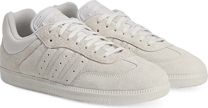 Men's Unisex adidas x Dingyun Zhang Samba Suede Sneakers - White Vapor Grey - Size 12 - Image 2