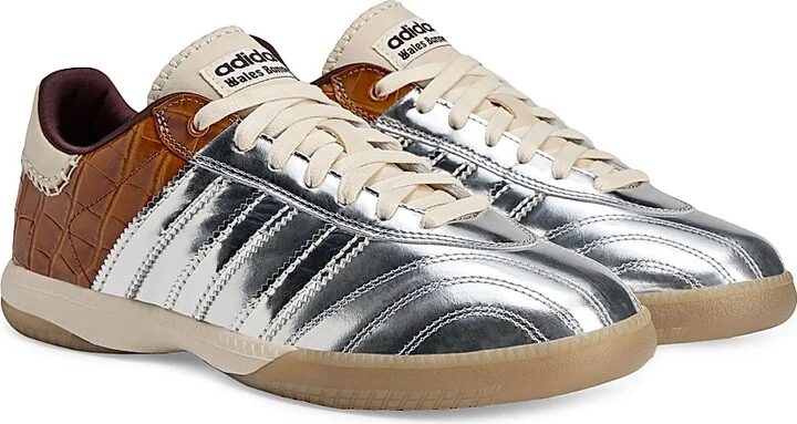 Men's Unisex adidas x Wales Bonner Samba Combo Leather Sneakers - Silver - Size 11 - Image 2