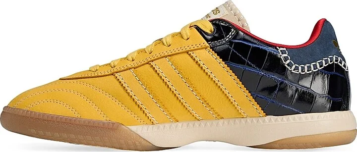 Men's Unisex adidas x Wales Bonner Samba Suede Sneakers - Gold Collegiate Navy - Size 9 - Image 6