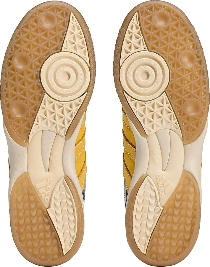 Men's Unisex adidas x Wales Bonner Samba Suede Sneakers - Gold Collegiate Navy - Size 9 - Image 8
